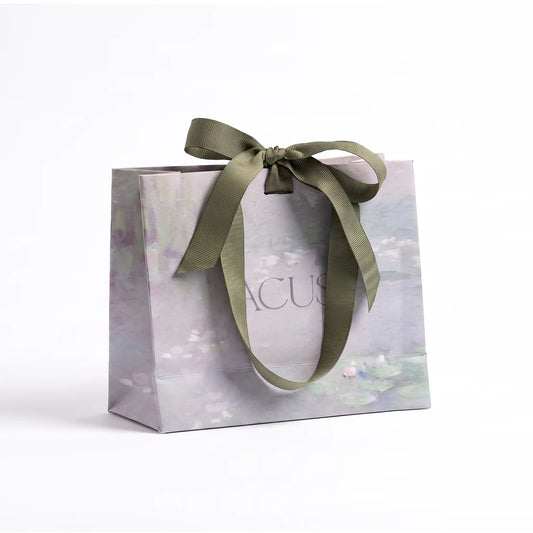 Bolsa Acus Estampado Verdes y Gris pequeña