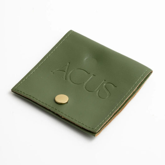 Bolsa De Polipiel Verde Musgo Botón