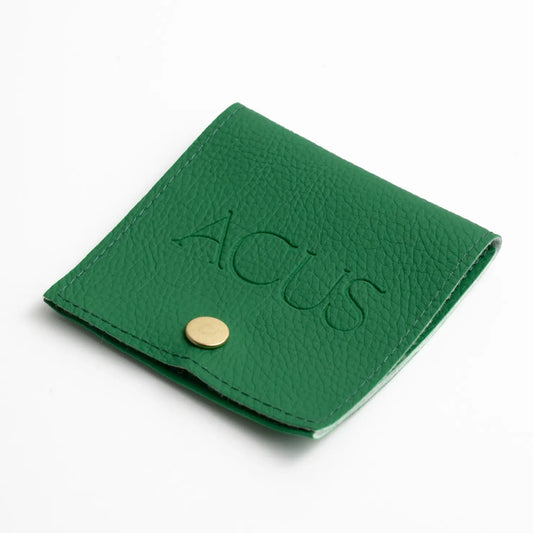 Bolsa De Polipiel Verde Pino Botón