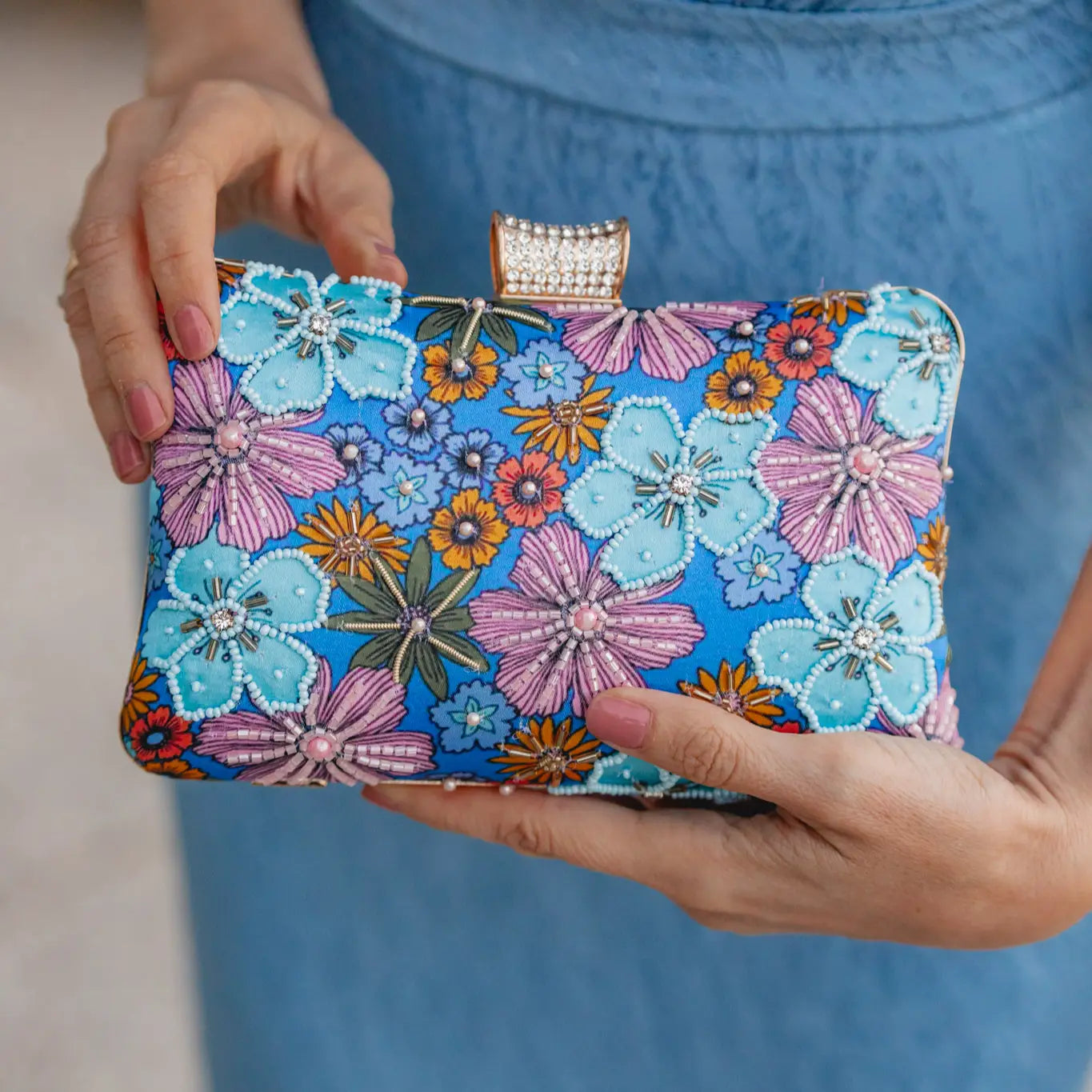 Begonia Bag in Blue and Purple