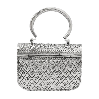 Bolso Cofre Asa Arabic Plata