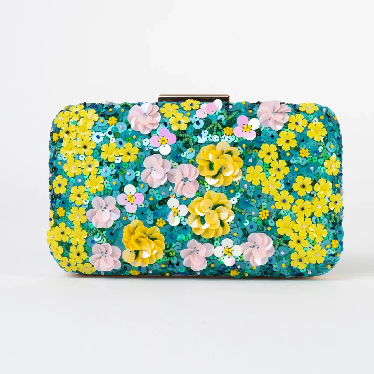 Bolso Floralia Turquesa, Amarillo y Rosa