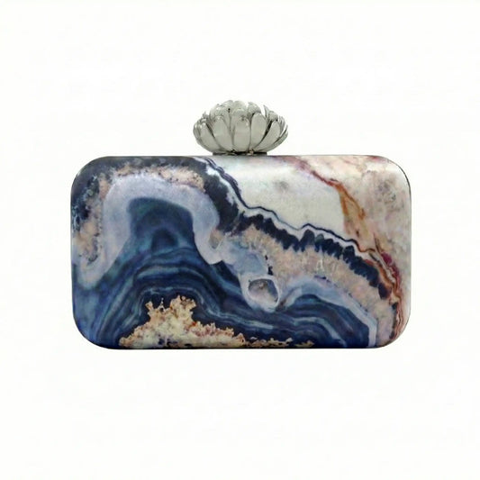 Bolso Loto Rangiroa Plata Aguas azul