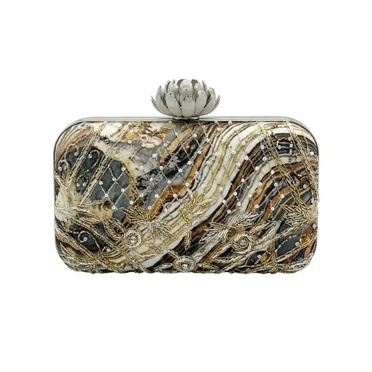 Bolso Loto Rangiroa Plata Marrón
