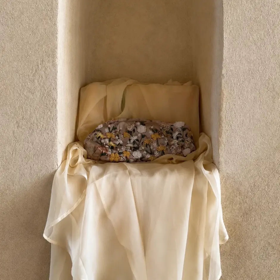 Bolso Nube Joya Bordalia Crema, Amarillo y Blanco