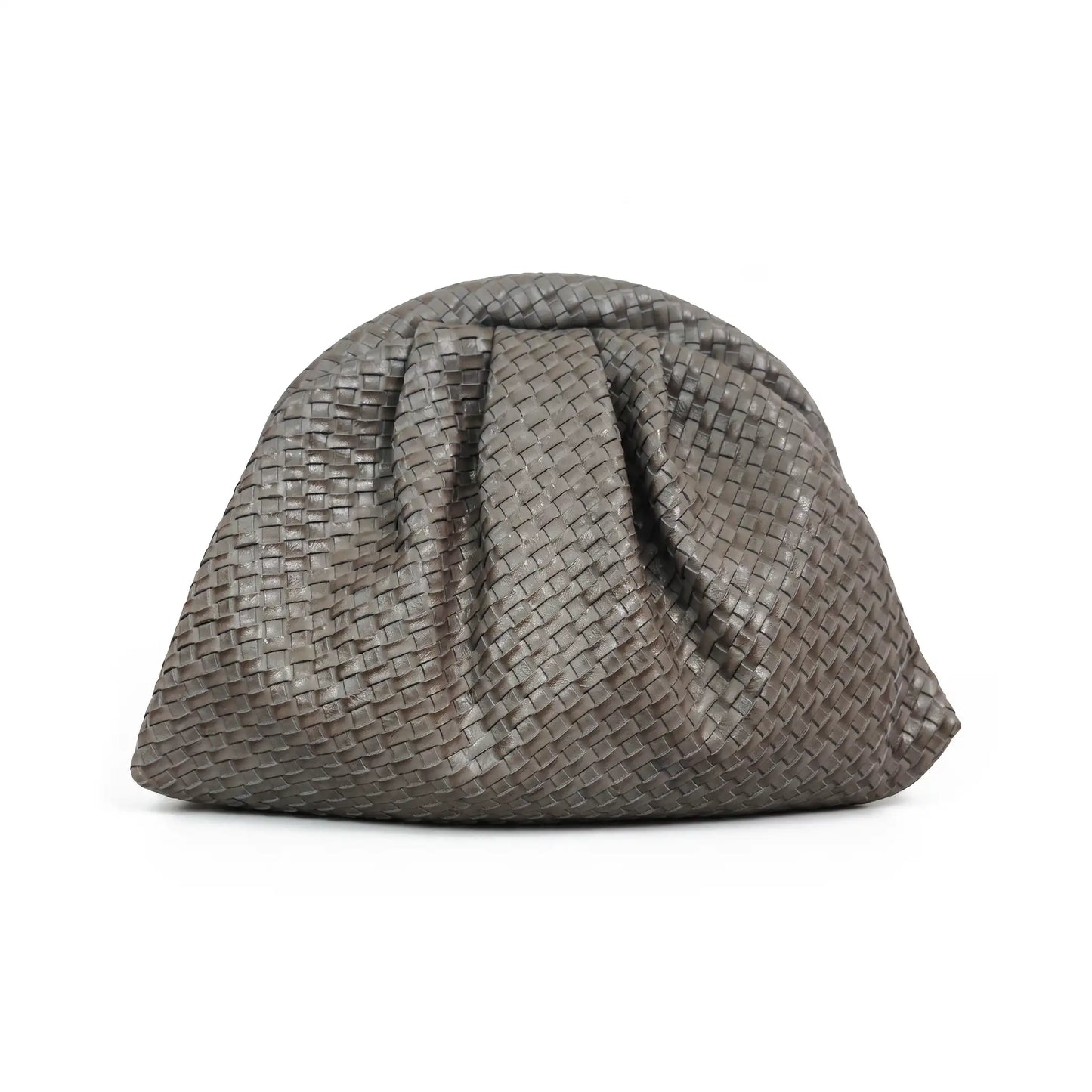 Bolso Nube Trenzado Gris