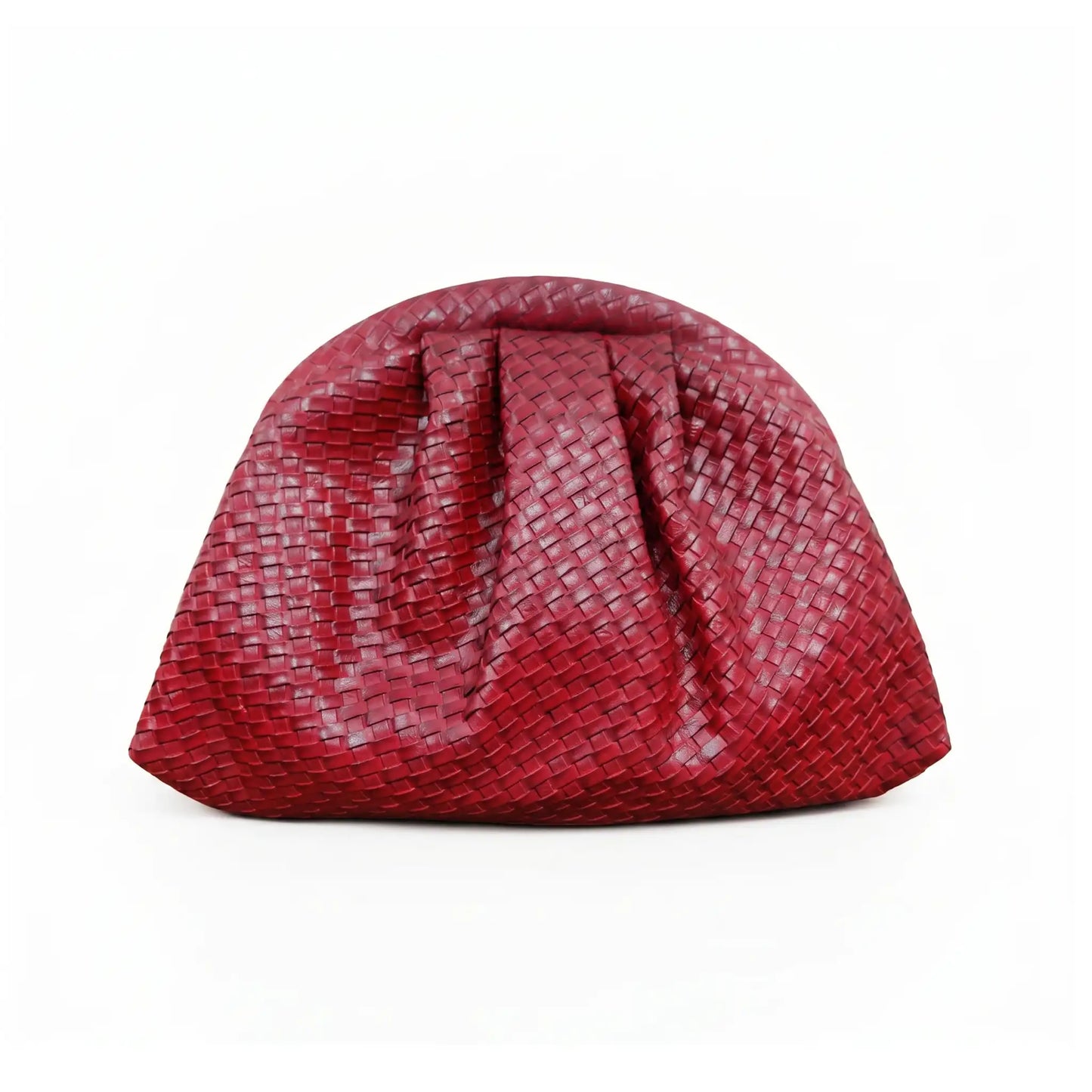 Bolso Nube Trenzado Rojo