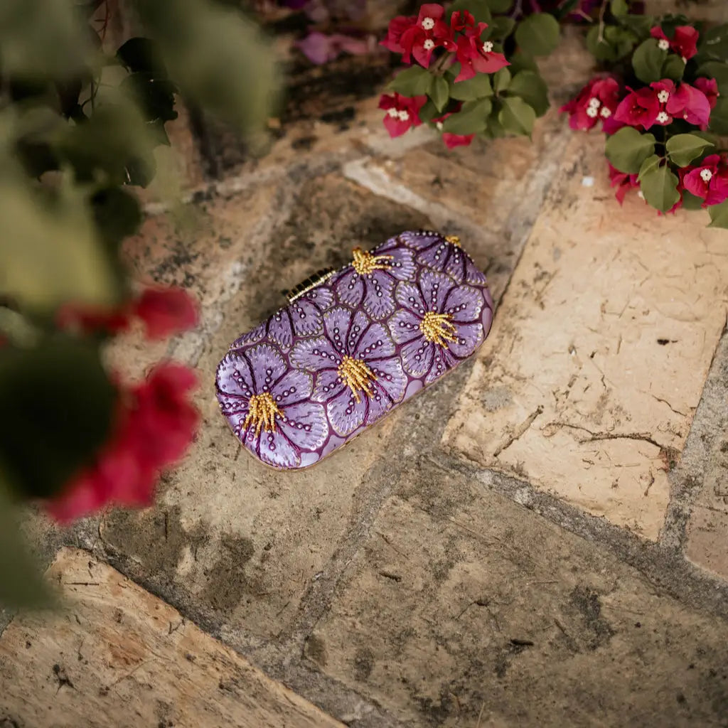 Bolso Ovalado Lennox Amelie Morado y  Amarillo