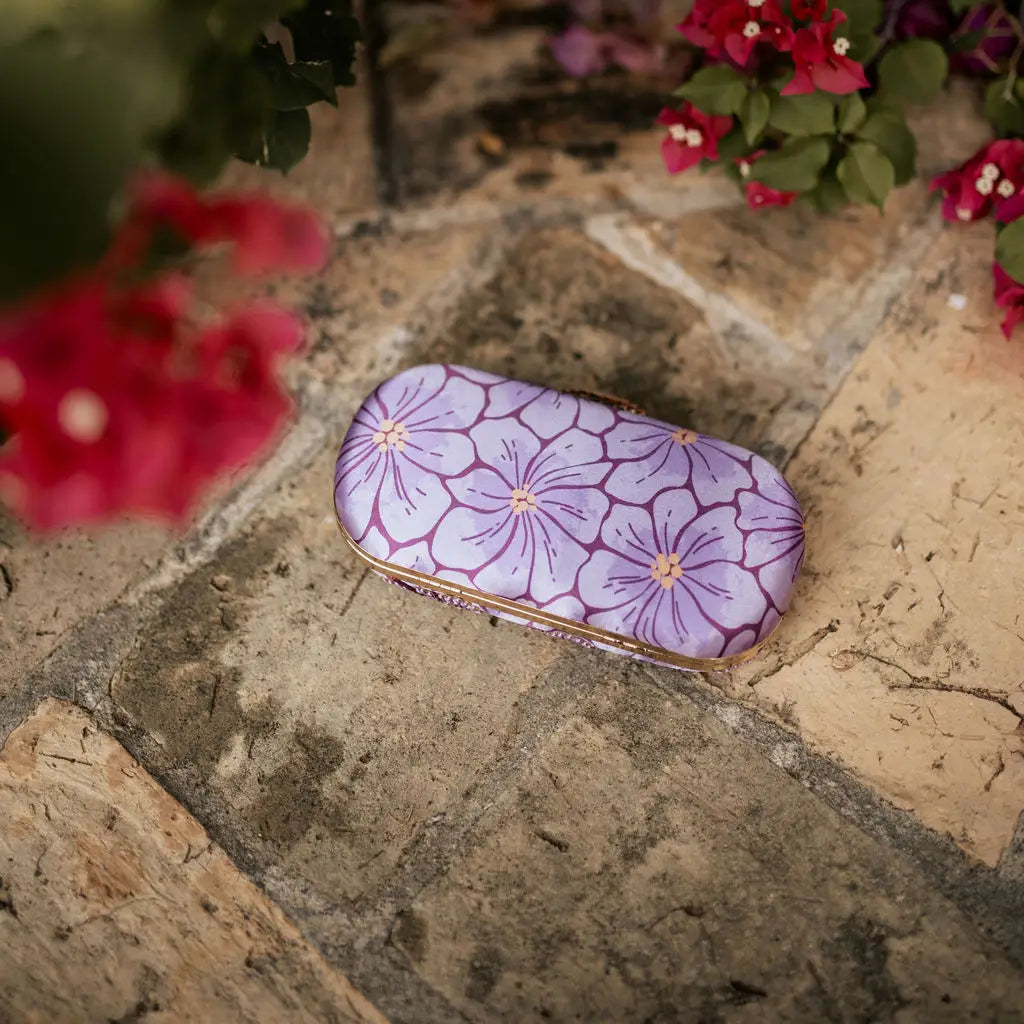 Bolso Ovalado Lennox Amelie Morado y  Amarillo