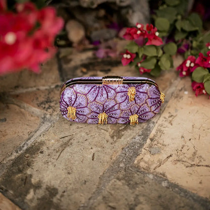 Bolso Ovalado Lennox Amelie Morado y  Amarillo