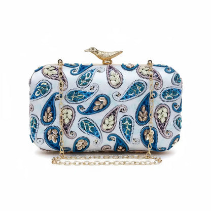 Bolso Pájaro Paisley Azules