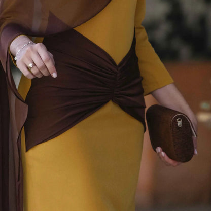 Bolso Rígido Mini Treasure Piedras Marrón