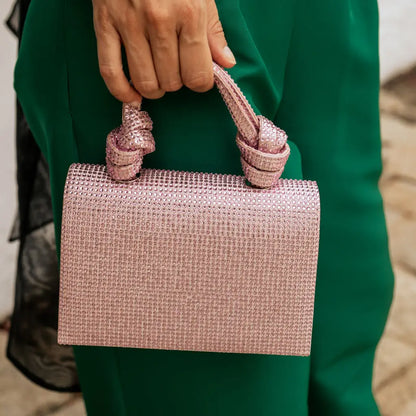 Bolso Asa Bella Brillo Rosa