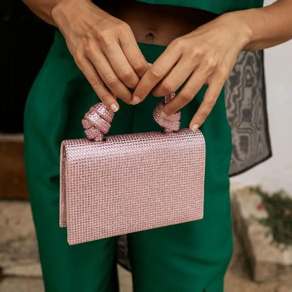 Bolso Asa Bella Brillo Rosa