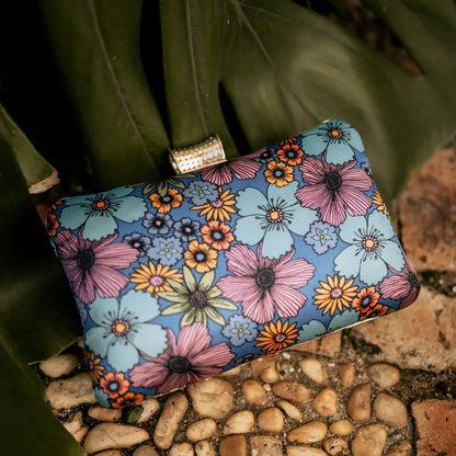 Bolso Begonia Azules y Morado