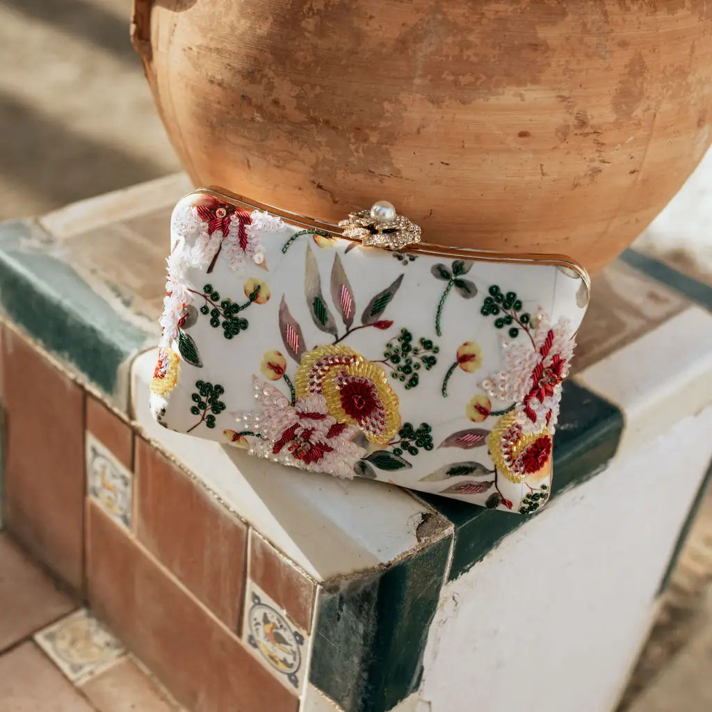 Bolso Curve Spring Blanco, Amarillo y Verde