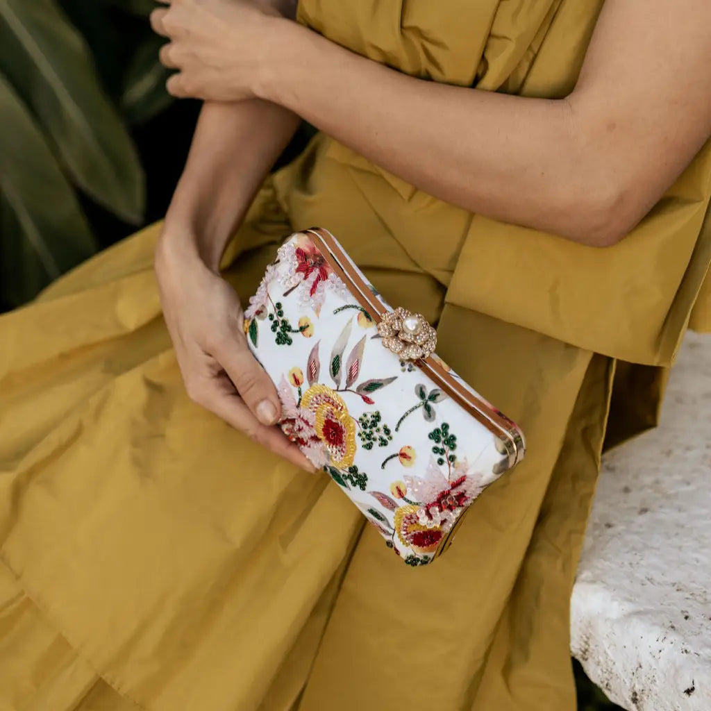 Bolso Curve Spring Blanco, Amarillo y Verde