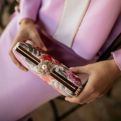 Bolso Curve Tropicale Rosa, Fucsia y Morado