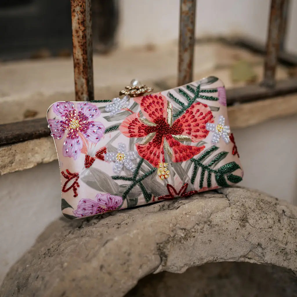 Bolso Curve Tropicale Rosa, Fucsia y Morado