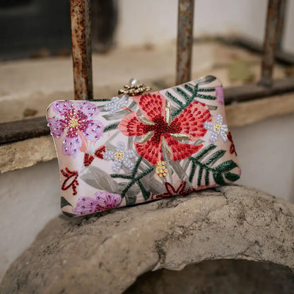 Bolso Curve Tropicale Rosa, Fucsia y Morado