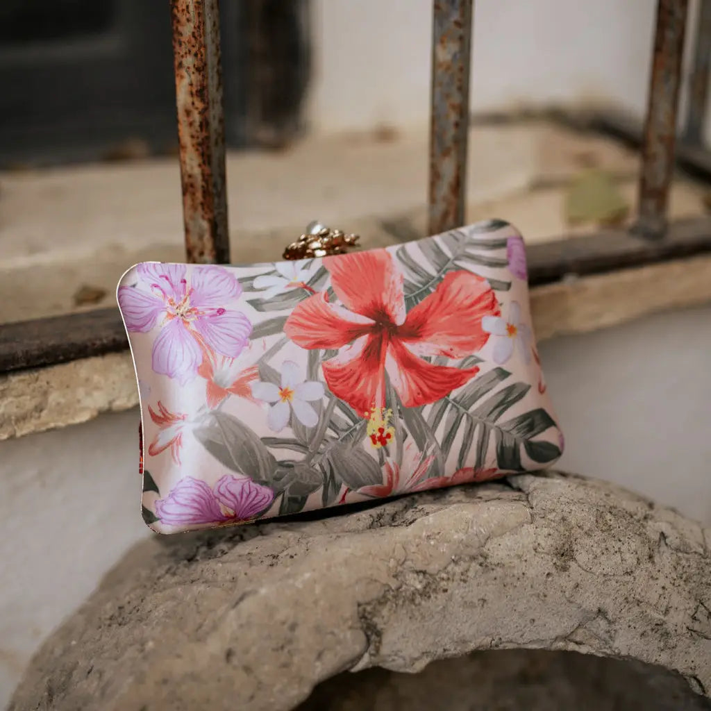 Bolso Curve Tropicale Rosa, Fucsia y Morado