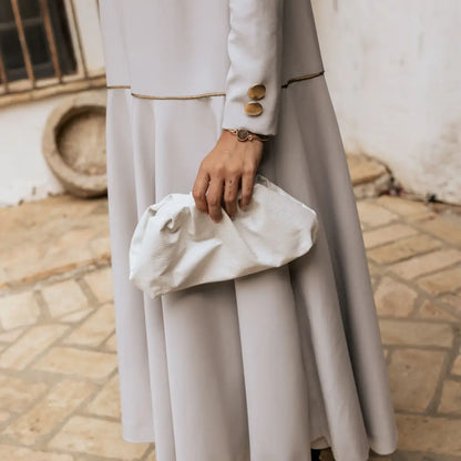 Bolso Nube Escamado Blanco