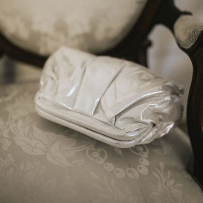 White Metallic Cloud Handbag