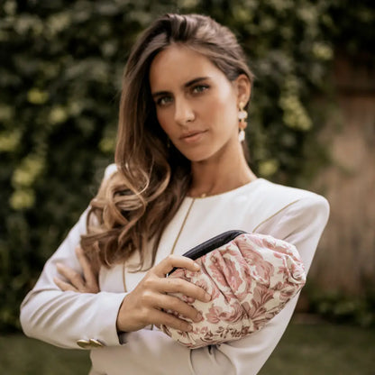 Bolso Nube Pequeño Scena Deco Rosa y Blanco