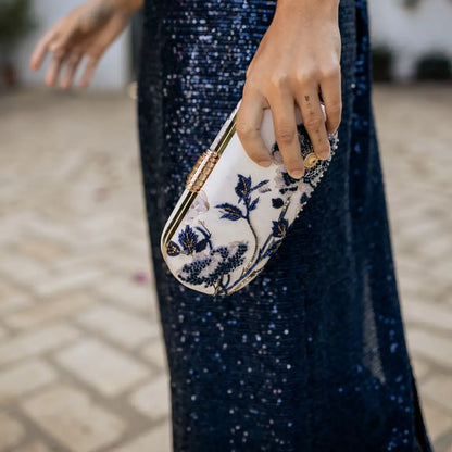 Bolso Ovalado Lennox Celine Azules y Beige