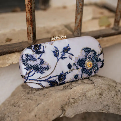 Bolso Ovalado Lennox Celine Azules y Beige