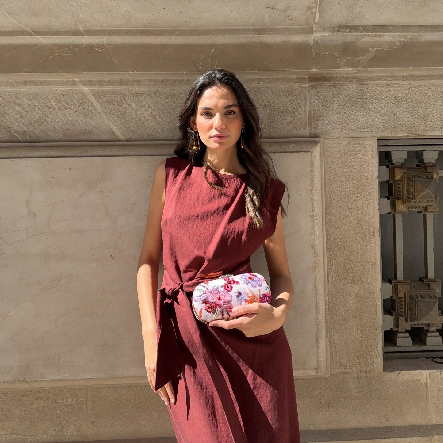 Bolso Ovalado Lennox Florencia Morado y Buganvilla