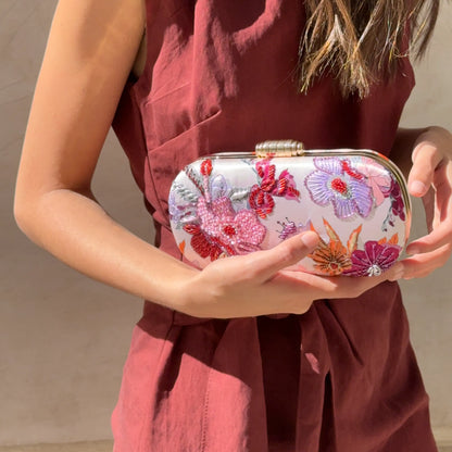 Bolso Ovalado Lennox Florencia Morado y Buganvilla
