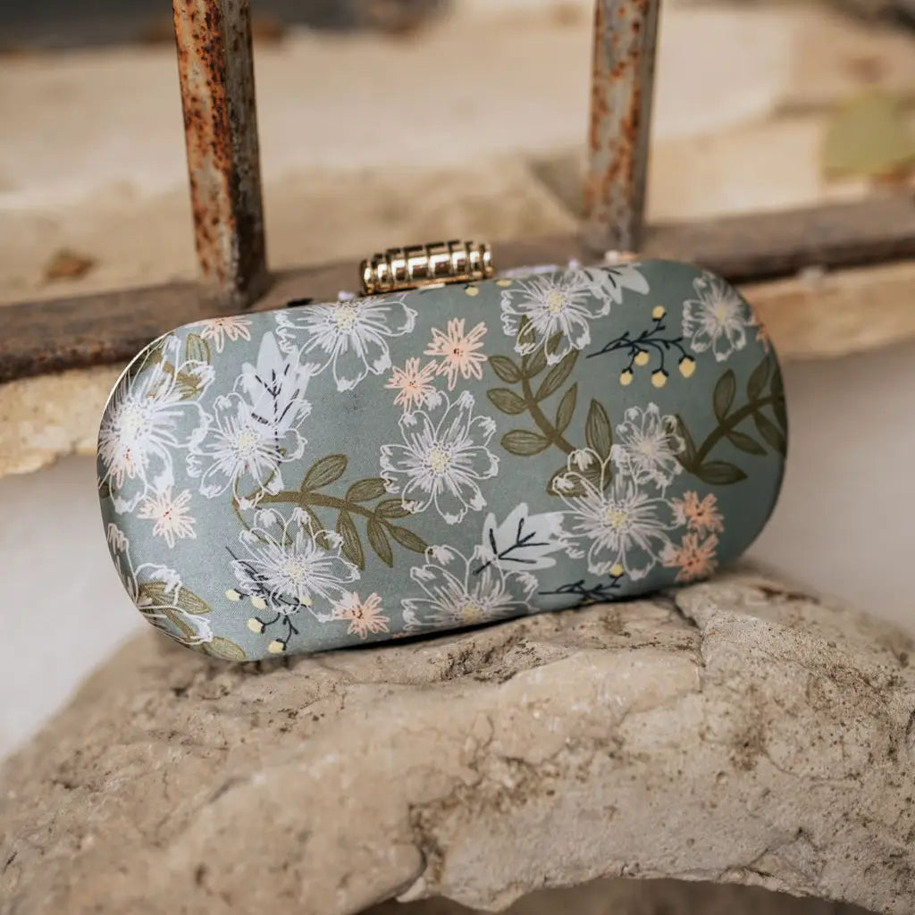 Bolso Ovalado Lennox Margaritas Verde, Amarillo y Blanco