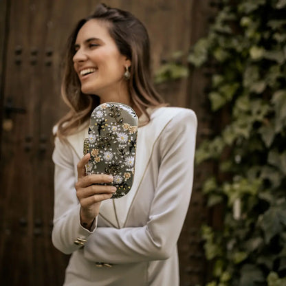 Bolso Ovalado Lennox Margaritas Verde, Amarillo y Blanco