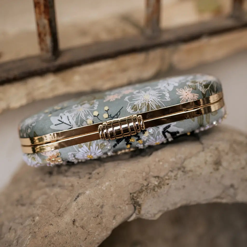 Bolso Ovalado Lennox Margaritas Verde, Amarillo y Blanco