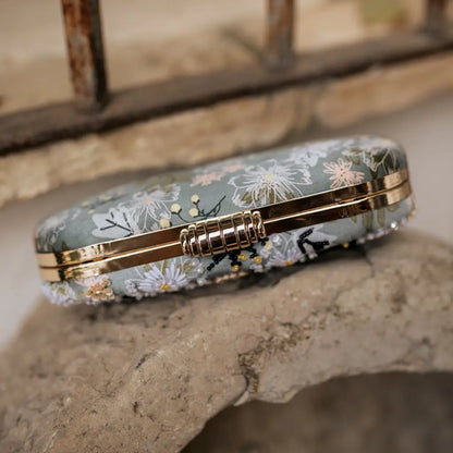 Bolso Ovalado Lennox Margaritas Verde, Amarillo y Blanco