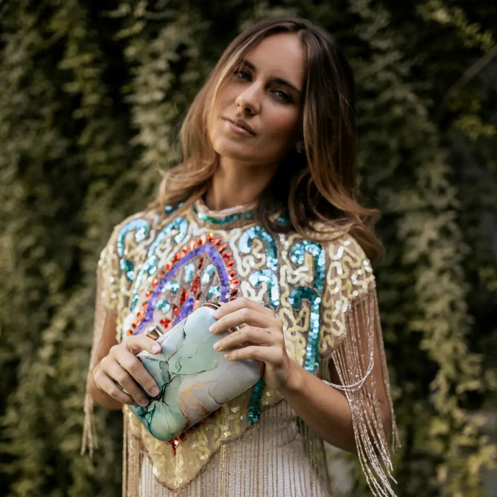 Bolso Print Humo Azul agua