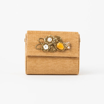 Bolso Rígido Mini Treasure Piedras Camel