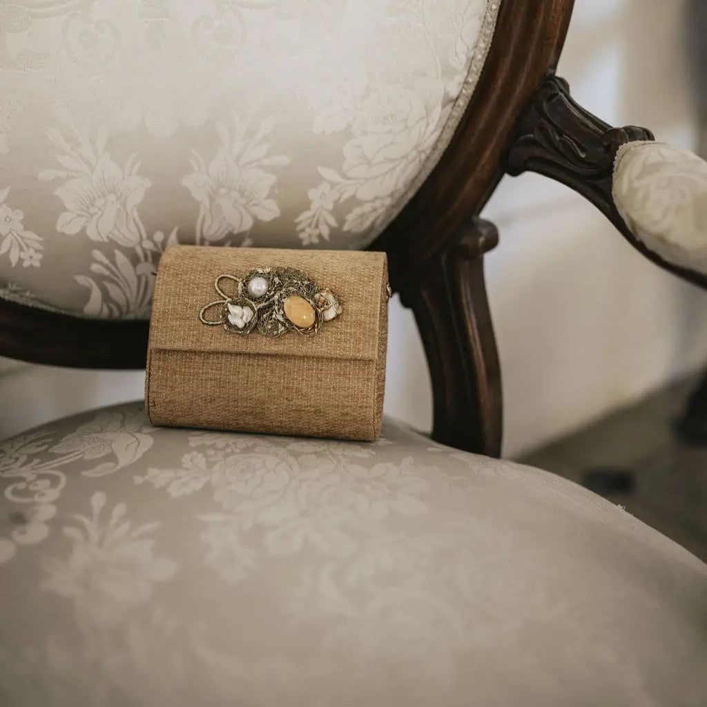 Mini Treasure Stones Camel Hard Shell Bag