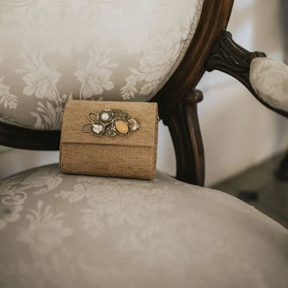 Mini Treasure Stones Camel Hard Shell Bag