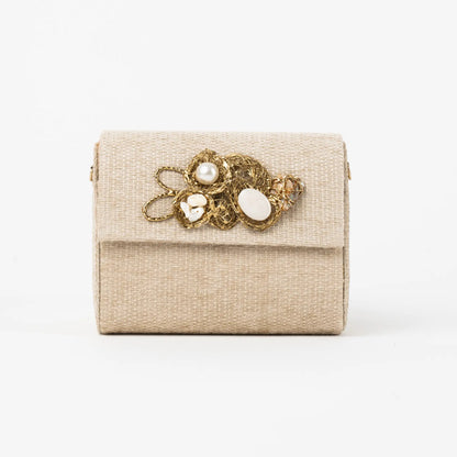 Bolso Rígido Mini Treasure Piedras Crema