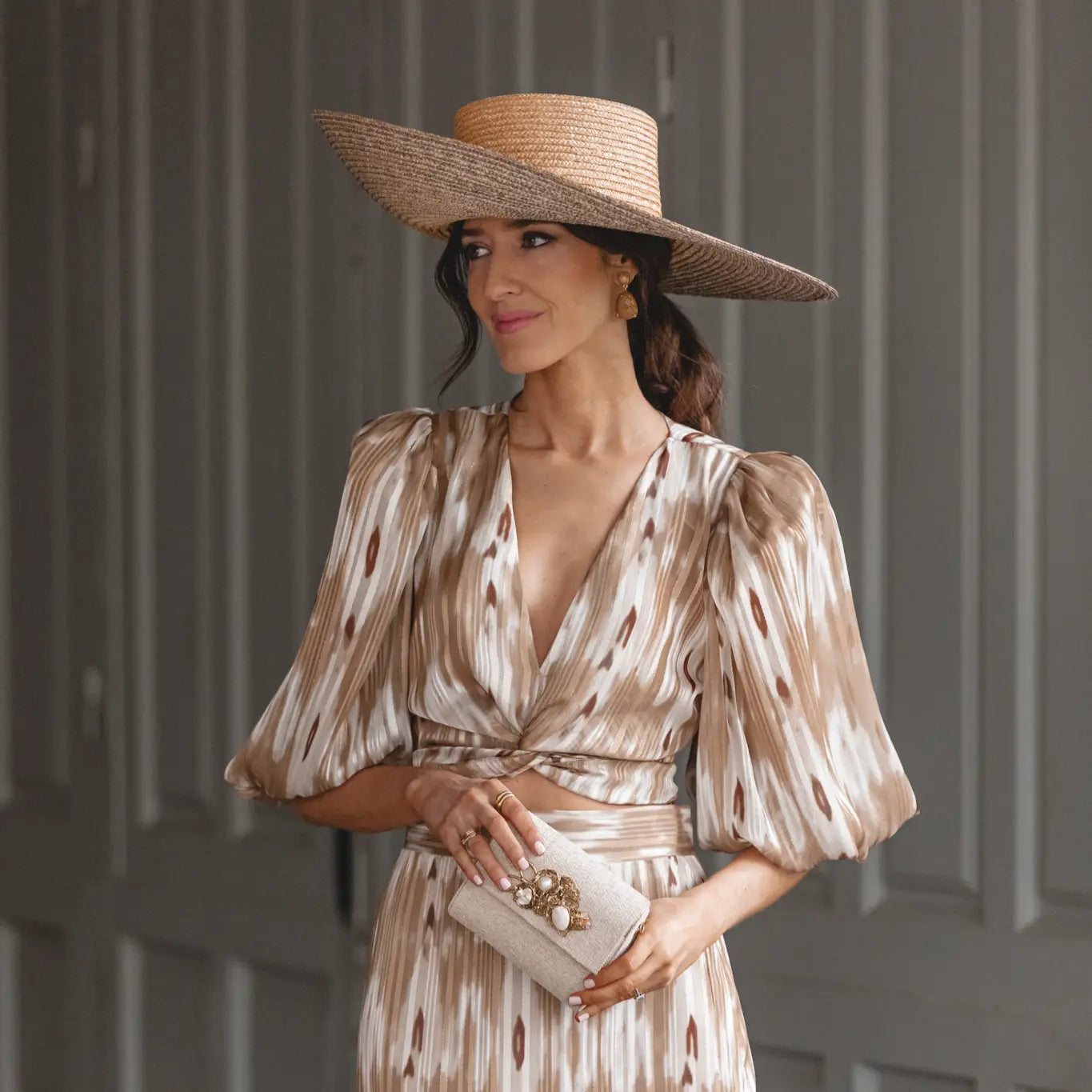 Mini Treasure Hard Shell Bag with Cream Stones