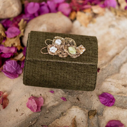 Bolso Rígido Mini Treasure Piedras Verde