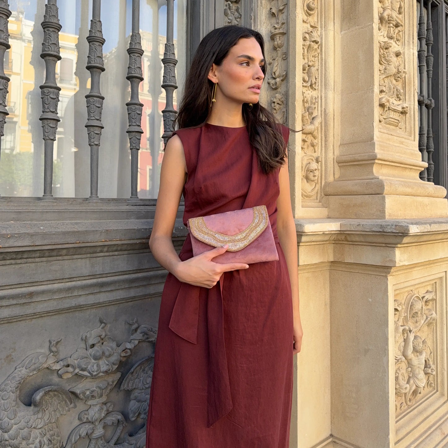Delphine Envelope Bag Red Pink