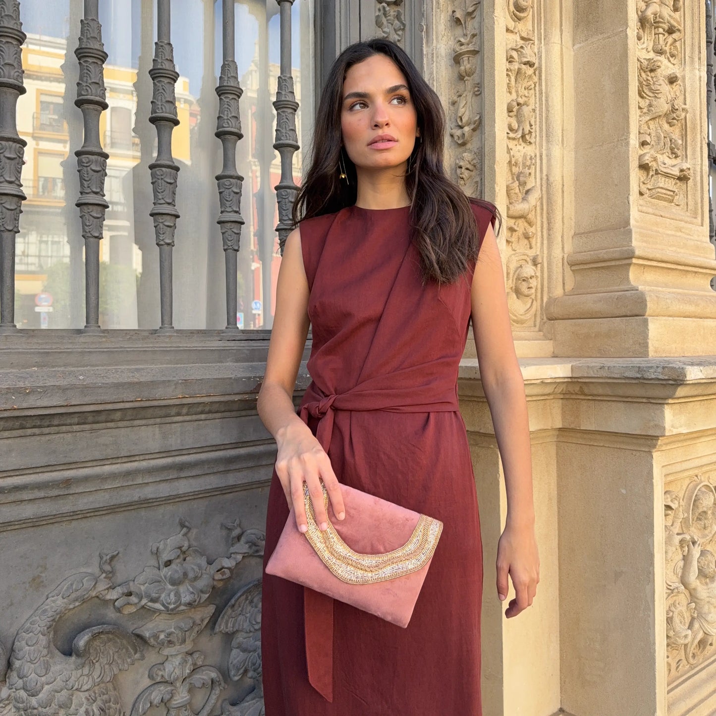 Delphine Envelope Bag Red Pink