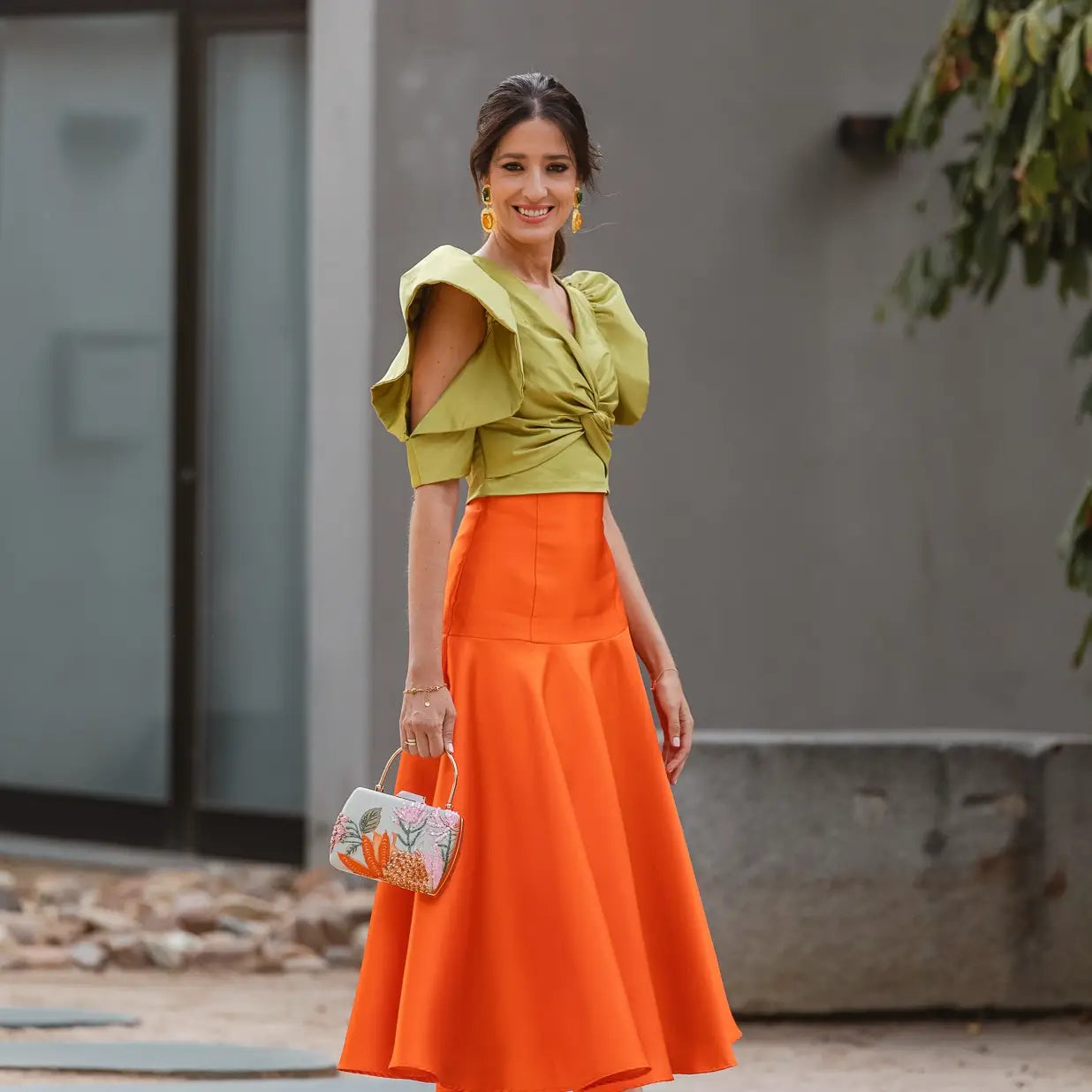 Bolso Tesa Naranja, Rosa y Verde