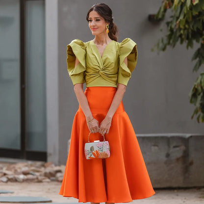 Bolso Tesa Naranja, Rosa y Verde