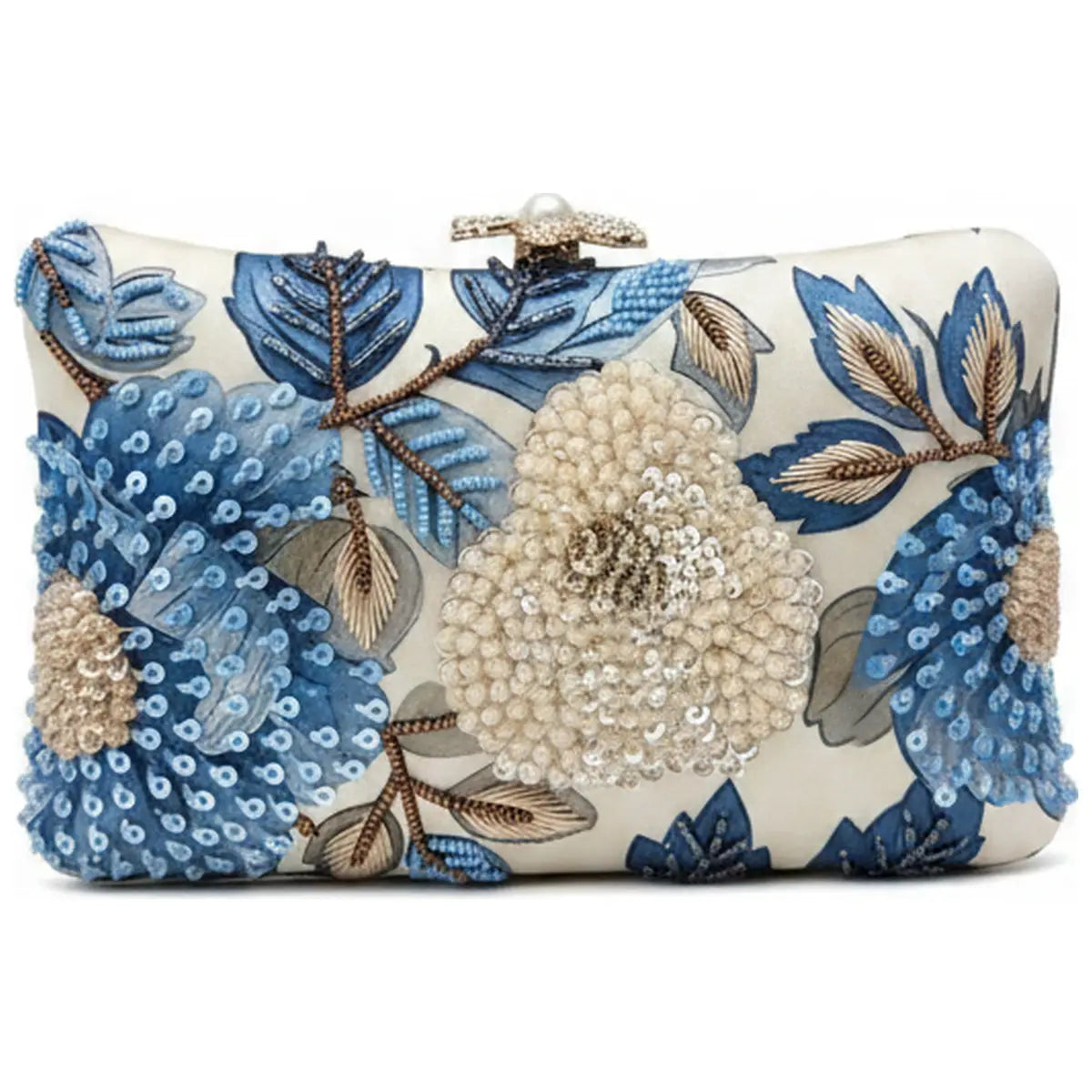 Bolso Curve Floris Beige y Azules