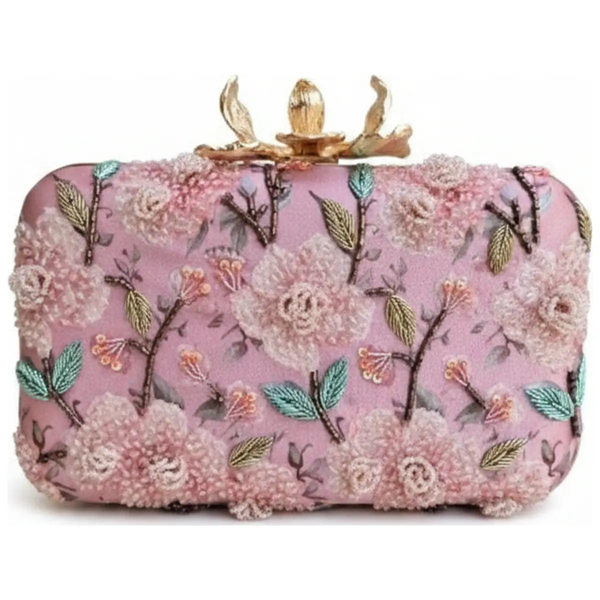 Bolso Flor Garra Dulzura Rosa y Turquesa