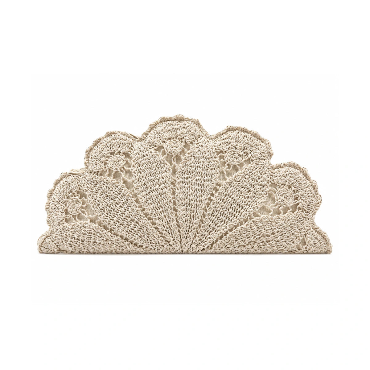 Bolso Medialuna Croché Summer Blanco